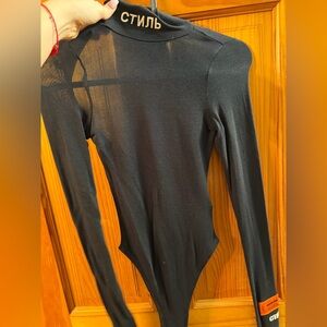Heron Preston Black Long Sleeve Bodysuit